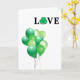 Tarjeta Globos Verdes AMOR Irlanda Manta Para Todo Uso