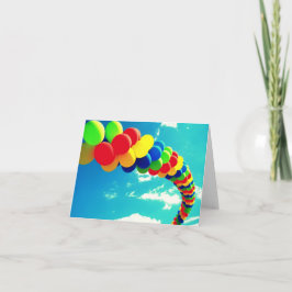 Tarjeta Globos y Sky Notecard
