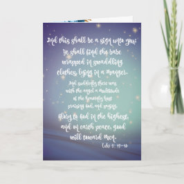 Tarjeta Gloria a Dios Luke Biblia versus Navidades