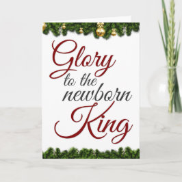 Tarjeta Gloria Al Rey Recién Nacido, Navidades Religiosos