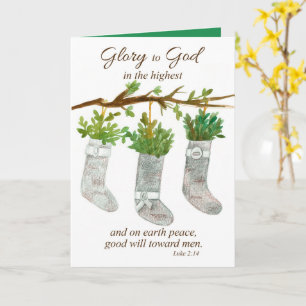 Tarjeta Gloria De Los navidades A Dios En La Más Alta Paz
