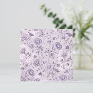 Tarjeta Glorias de la Mañana Elegantes Florales de Lavanda
