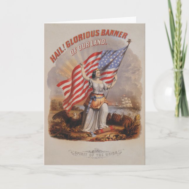 Tarjeta ¡Glorioso banner! -Tarjeta mediana (Anverso)