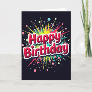 Tarjeta Glosada de Cumpleaños Festivo