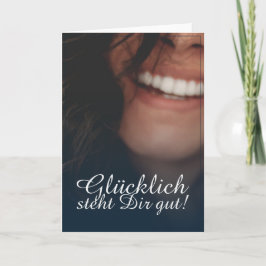 Tarjeta ¡Glücklich steht Dir gut! - Blau