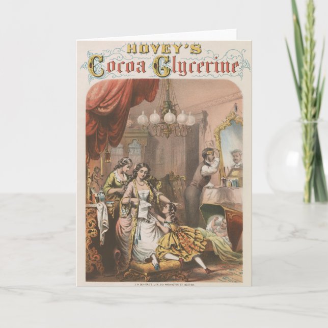 Tarjeta Glycerin de cacao de Hovey, cerca de 1860 (Anverso)
