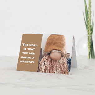 TARJETA GNOME CREE QUE ES UN CÓMICO PARA EL CUMPLEAÑOS **5