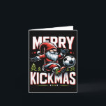 Tarjeta Gnome de fútbol Merry Kickmas<br><div class="desc">Gnome de fútbol Merry Kickmas</div>