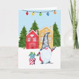 Tarjeta Gnome de los Navidades pequeños