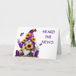 TARJETA GNOME DICE FELIZ "CUMPLEAÑOS 70"