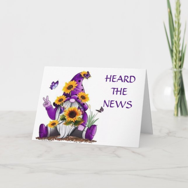 TARJETA GNOME DICE FELIZ "CUMPLEAÑOS 70" (Anverso)