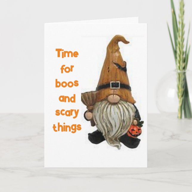 TARJETA GNOME DICE "HAPPY HALLOWEEN" (Anverso)