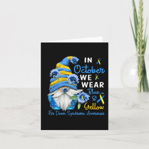 Tarjeta Gnome En Octubre Usamos El Síndrome De Down Amaril