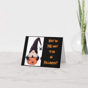 TARJETA GNOME ESTÁ LISTO PARA HALLOWEEN