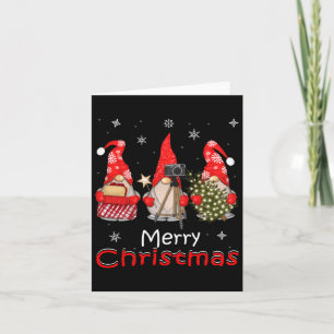 Tarjeta Gnome Familia Navidades S Para Mujeres Hombres - G