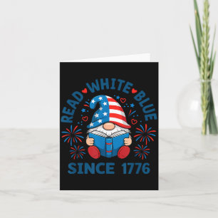 Tarjeta Gnome Lee Libros Blancos Azules Desde 1776