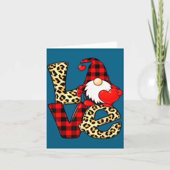 Tarjeta Gnome Love Valentine Gnomes Valentines Day Men Wom (Anverso)