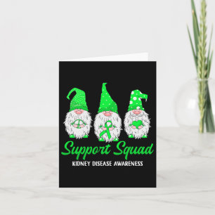 Tarjeta Gnome Support Squad Green Ribbon Ridney Disease Aw