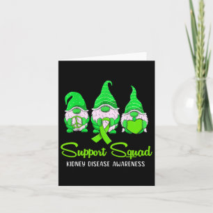 Tarjeta Gnome Support Squad Green Ribbon Ridney Disease Aw