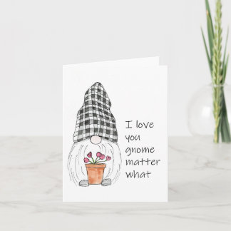 Tarjeta Gnome, te amo, gnomo, importa lo que