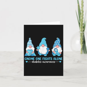 Tarjeta Gnome Uno Lucha Solo Conciencia de la Diabetes Tip
