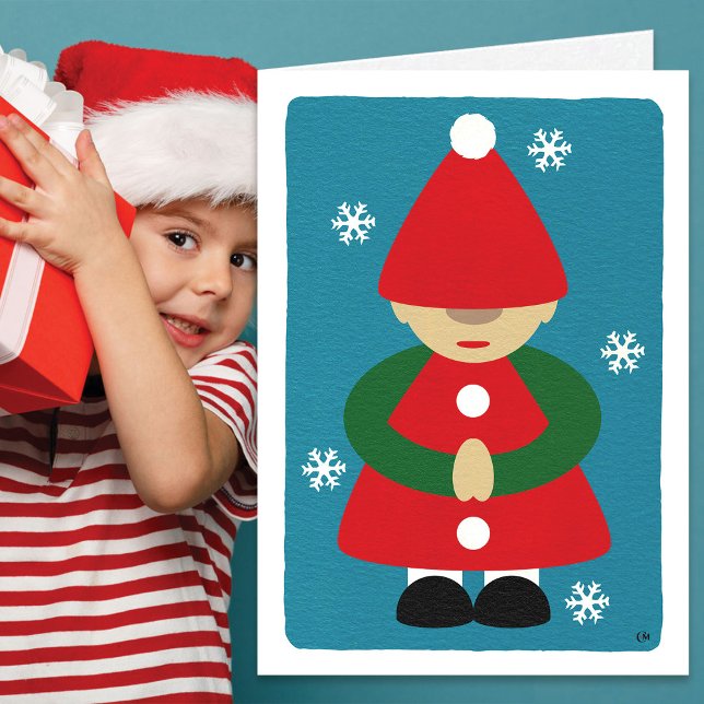 Tarjeta Gnome Winter Snowflakes Blank (Subido por el creador)
