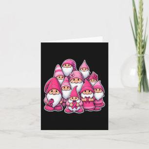 Tarjeta Gnomes Cinta de sensibilización sobre el cáncer de