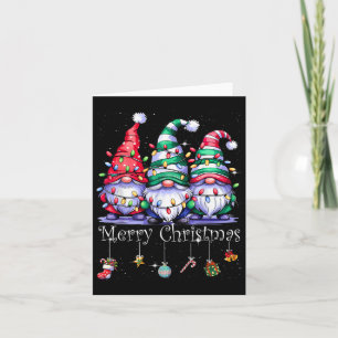 Tarjeta Gnomes Cute Gnomes Merry Christmas Light Gnome Xma