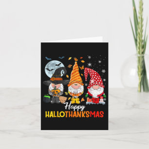 Tarjeta Gnomes Lover Halloween Feliz Navidad Hallo