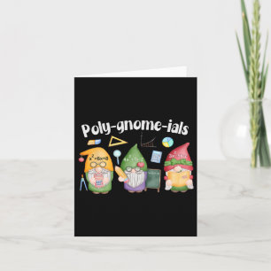 Tarjeta Gnomes Math Algebra profesora de regreso a T