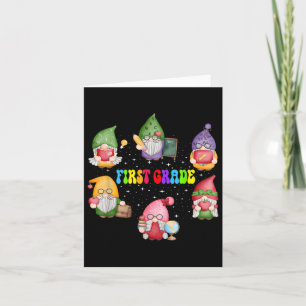 Tarjeta Gnomes primer profesor de primer grado de equipo d