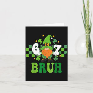 Tarjeta Gnomo 6 7 hermano día de san patricio seis siete n