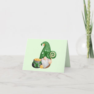 Tarjeta Gnomo Afortunado Día de San Patricio Lindo