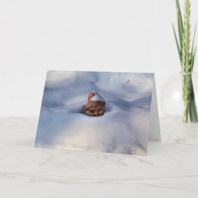 Tarjeta Gnomo de la nieve (Anverso)