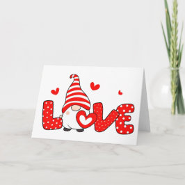 Tarjeta Gnomo del día de San Valentín
