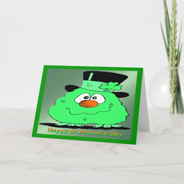 Tarjeta Gnomo del día de St Patrick (Anverso)