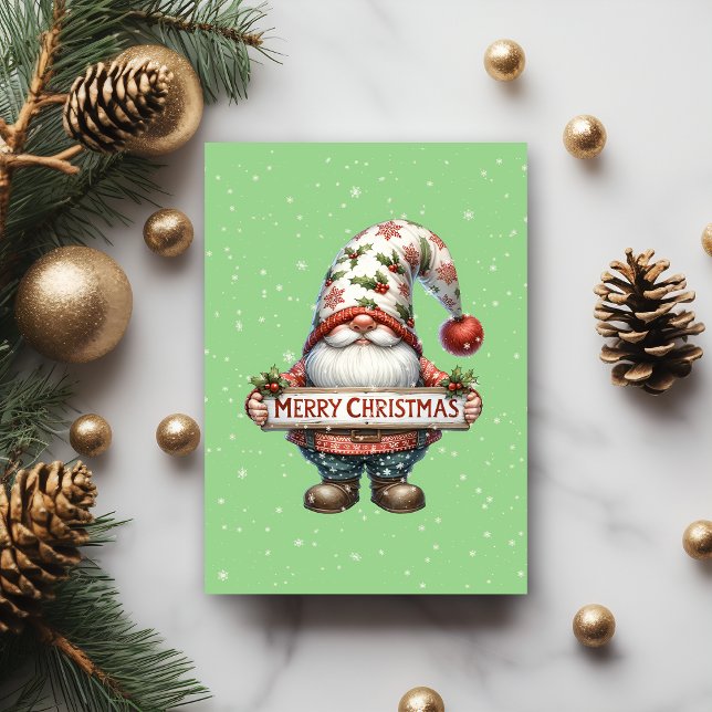 Tarjeta Gnomo Feliz Navidad (Subido por el creador)