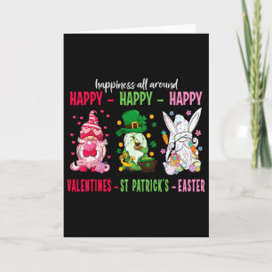 Tarjeta Gnomo Feliz San Patricio Pascua de Resurrección Fe