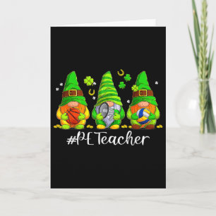Tarjeta Gnomo lindo profesor de educación física St Patric