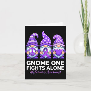 Tarjeta Gnomo uno lucha solo conciencia del alzheimer