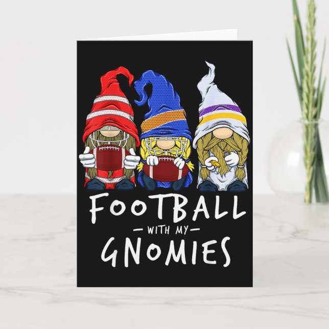 Tarjeta Gnomos de Fútbol Fútbol Con Mis Gnomitos Para Niño (Anverso)
