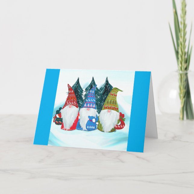 Tarjeta Gnomos de Navidad (Anverso)