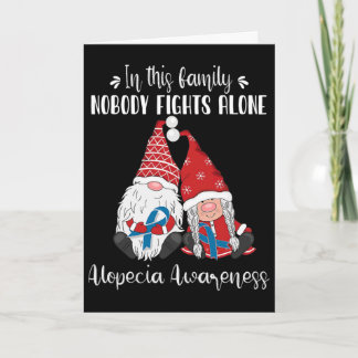 Tarjeta Gnomos de Navidad Conciencia de Alopecia