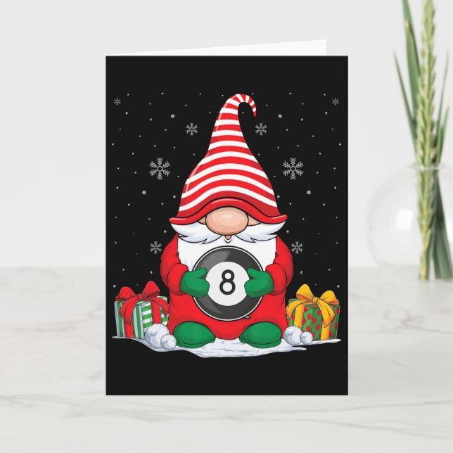 Tarjeta Gnomos de Navidad de Billar Ll Lindos Amantes de B (Anverso)