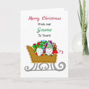 Tarjeta Gnomos de Navidad De nuestro gnomo al suyo Tarje