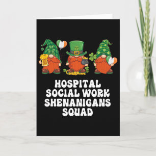 Tarjeta Gnomos de trabajo social hospitalario Trabajador s