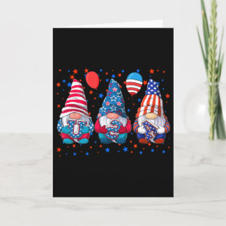 Tarjeta Gnomos Lindos 4 De Julio Usa Bandera Americana Ind