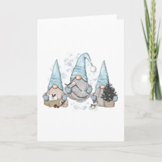 Tarjeta Gnomos nórdicos de invierno
