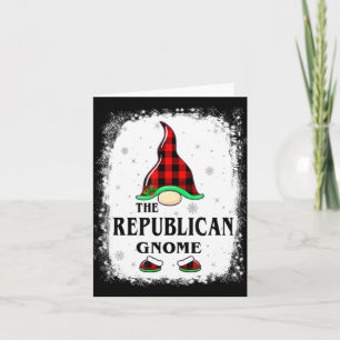 Tarjeta Gnomos republicanos Bufalo Plaid Familia a juego N