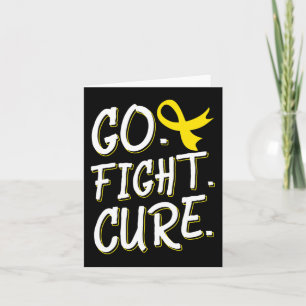 Tarjeta Go Fight Cure Children Cancer Gold Ribbon Awarene